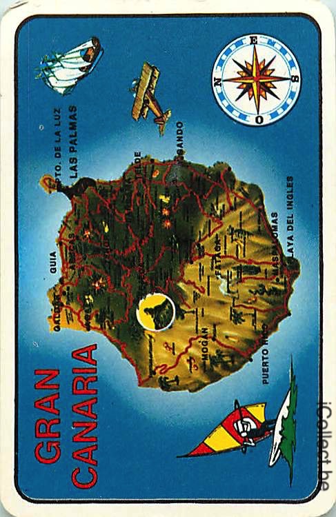 Single Playing Cards Map Gran Canaria (PS16-29G) - Click Image to Close