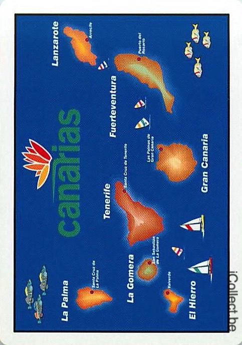 Single Swap Playing Cards Map Canarian Islands (PS16-29H) - Click Image to Close