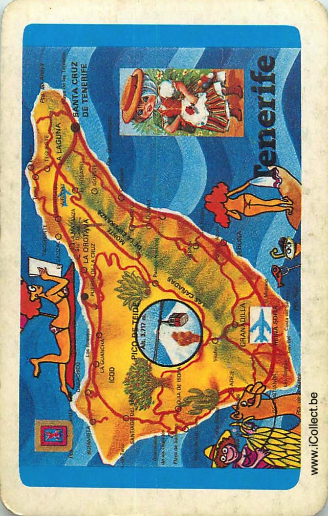 Single Swap Playing Cards Map Teneriffe (PS15-01B) - Click Image to Close