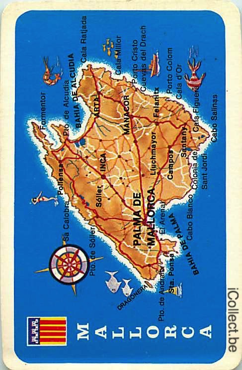 Single Swap Playing Cards Map Mallorca Island (PS16-30E)