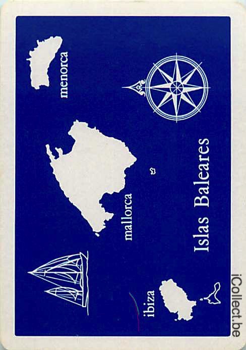 Single Playing Cards Map Balears Islands (PS16-30I) - Click Image to Close