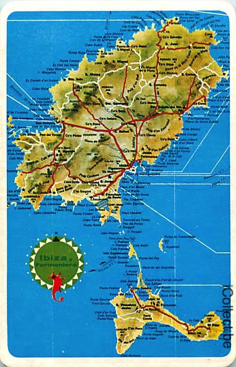 Single Playing Cards Map Ibiza (PS16-31A)