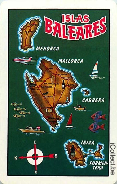 Single Swap Playing Cards Map Balears Islands (PS16-31C) - Click Image to Close