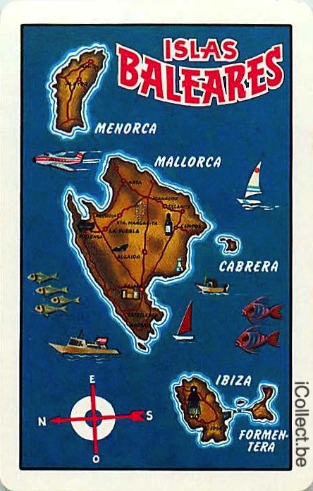 Single Swap Playing Cards Map Balears Islands (PS16-31D)