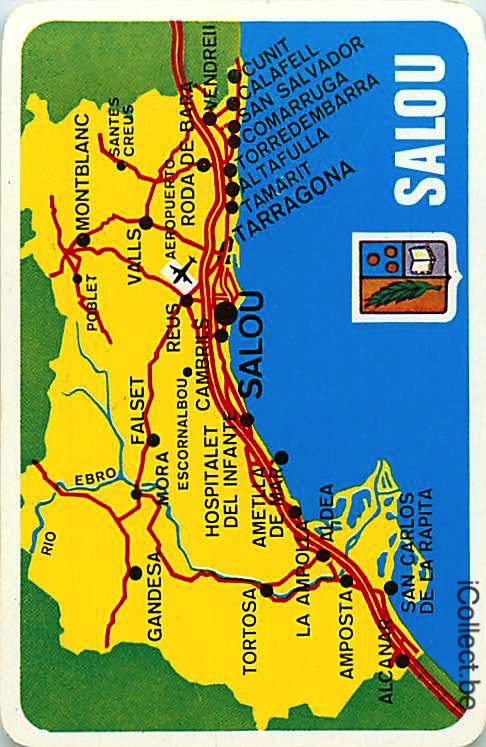 Single Playing Cards Map Salou (PS16-31E)