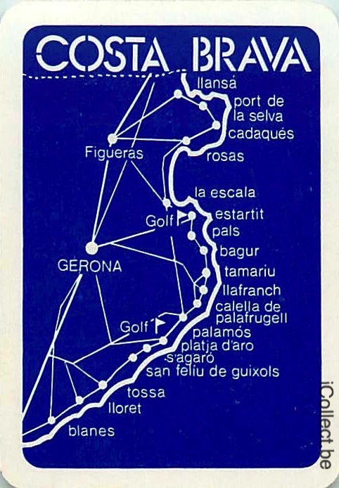 Single Swap Playing Cards Map Costa Brava (PS16-31H) - Click Image to Close