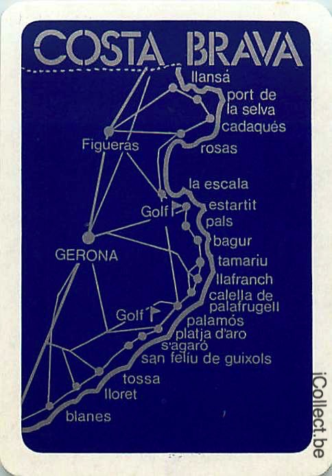 Single Playing Cards Map Costa Brava (PS16-31I)