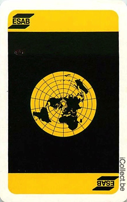 Single Playing Cards Map Worldwide Esab (PS16-33G) - Click Image to Close