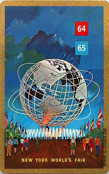 Single Swap Playing Cards Map Worldwide New York (PS18-09F)