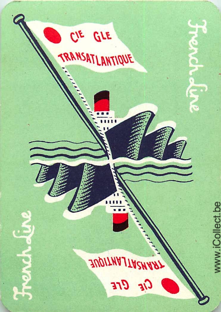 Single Swap Playing Cards Marine French Line (PS22-02G) - Click Image to Close