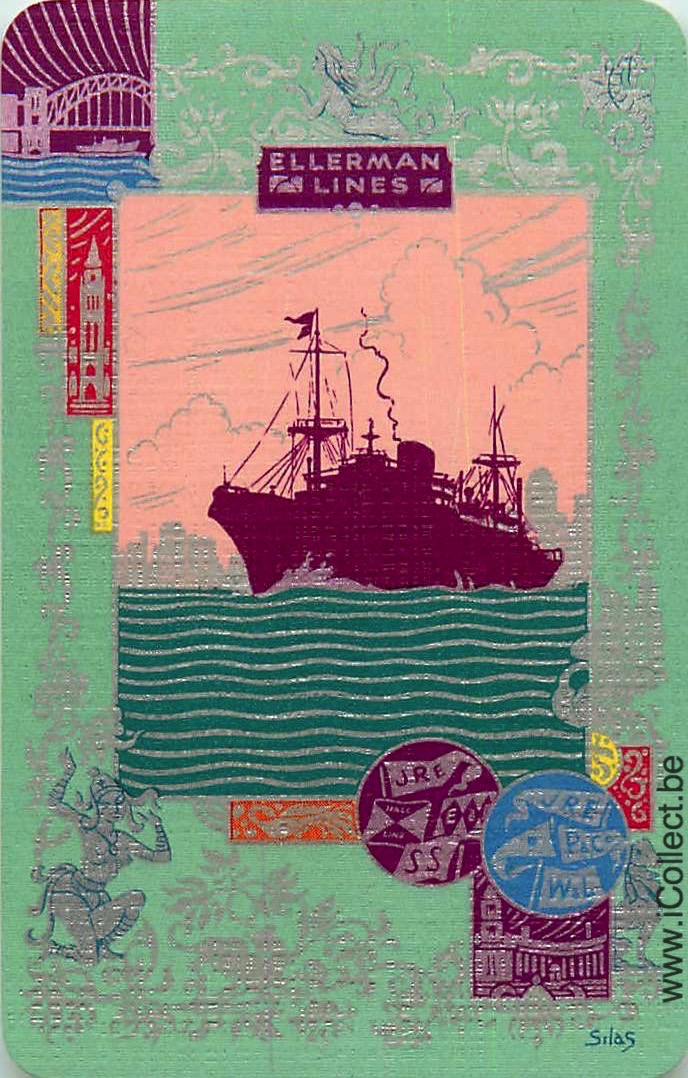 Single Swap Playing Cards Marine Ellermans Lines (PS22-05B) - Click Image to Close