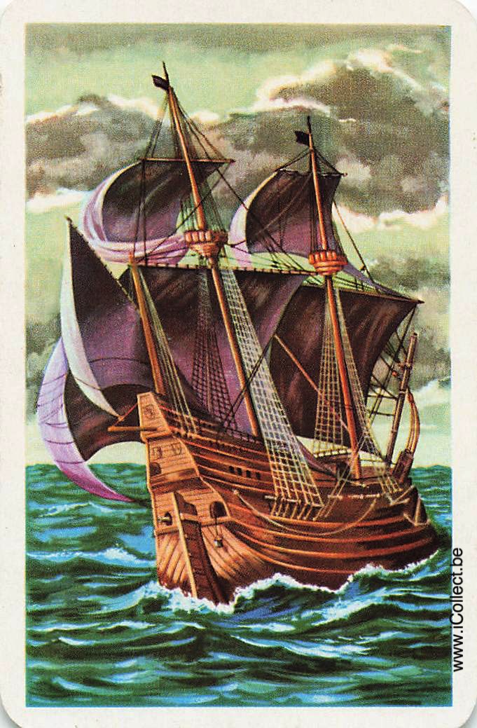 Single Swap Playing Cards Marine Sailing Ship (PS06-55E)