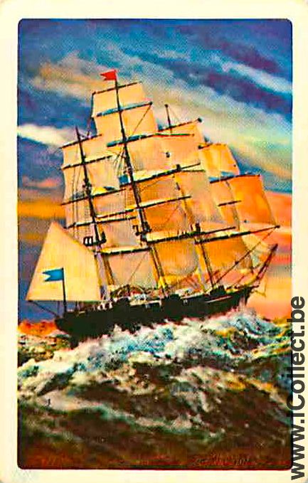 Single Swap Playing Cards Marine Sailing Ship (PS09-28I)