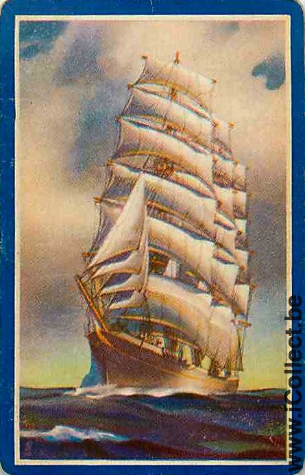Single Playing Cards Marine Sailing Ship (PS14-23G) - Click Image to Close