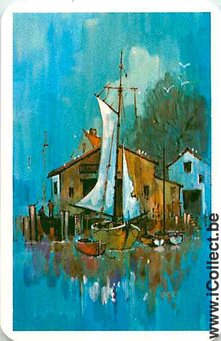 Single Playing Cards Marine Sail Boat (PS11-51A)