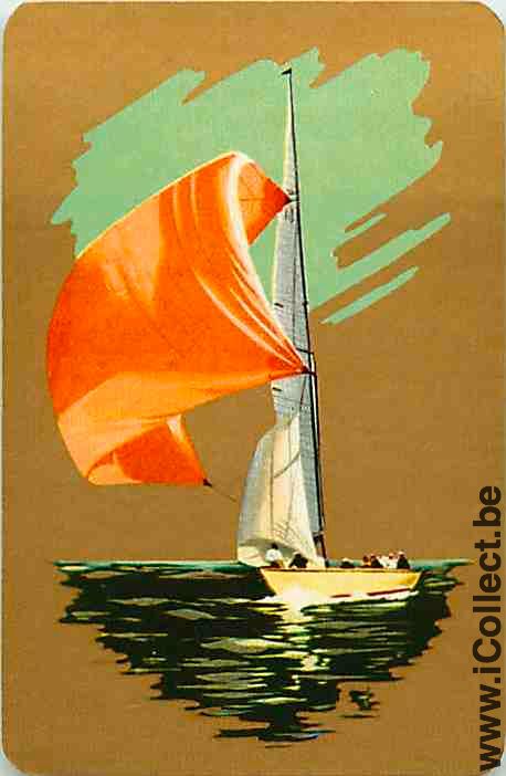 Single Playing Cards Marine Sail Boat (PS11-52A)