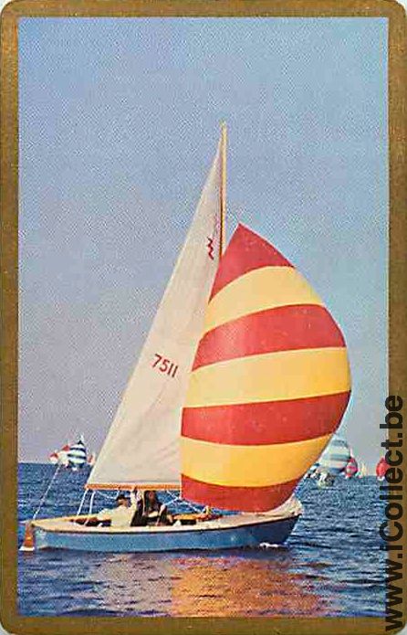 Single Playing Cards Marine Sail Boat (PS14-21E)