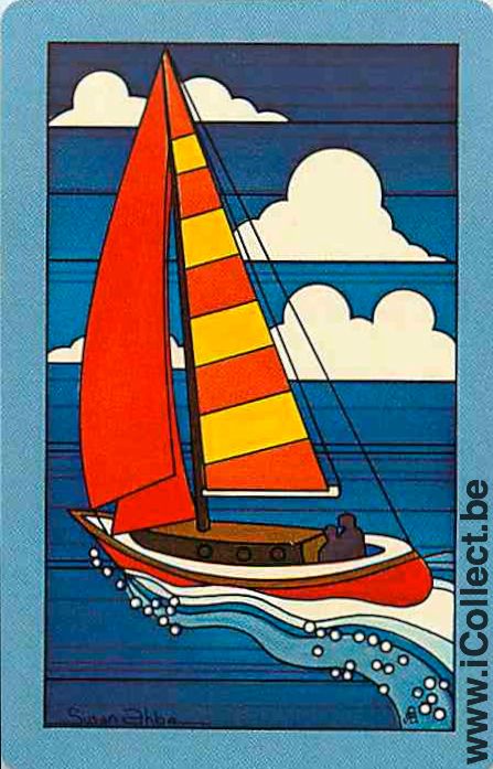 Single Playing Cards Marine Sail Boat (PS14-21G)