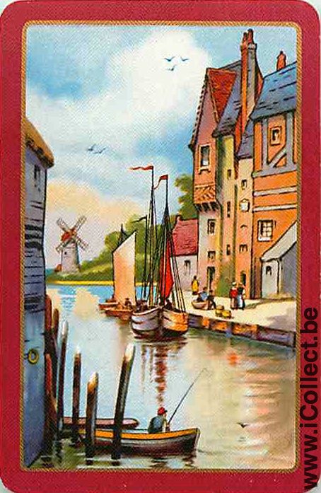 Single Playing Cards Marine Sail Boat (PS14-21I)