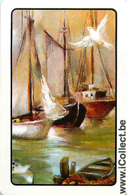 Single Playing Cards Marine Sail Boat (PS14-22D)