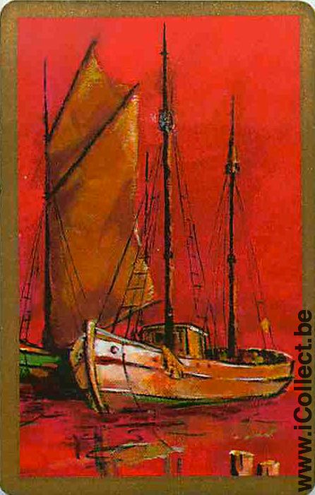 Single Playing Cards Marine Sail Boat (PS14-22E)
