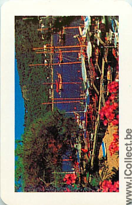 Single Playing Cards Marine Boats in port (PS06-57B)