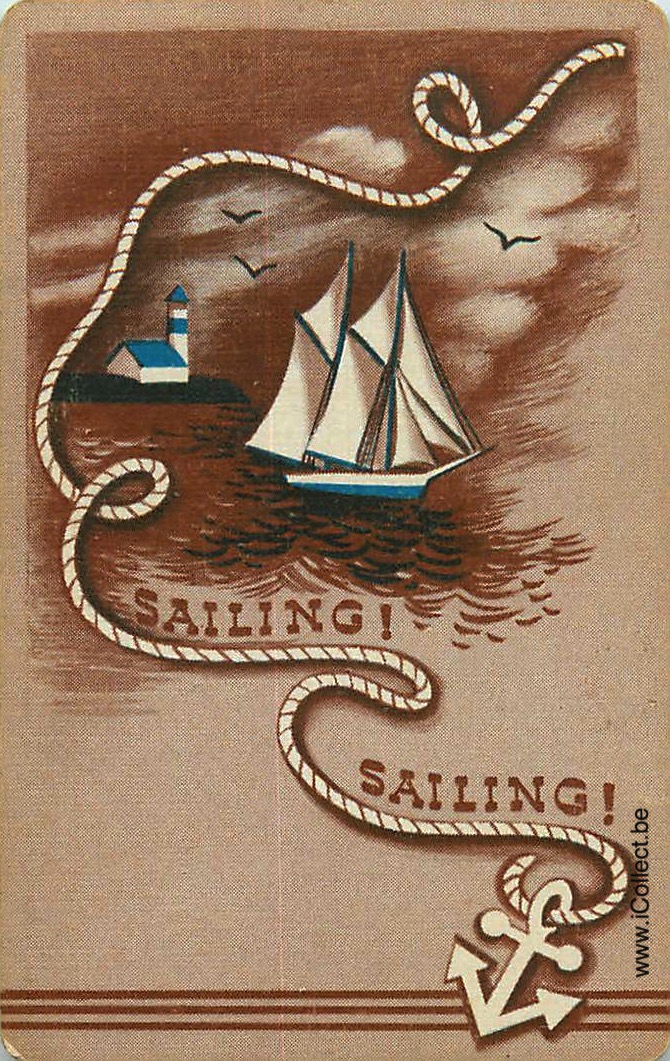 Single Swap Playing Cards Marine Sailing Ship (PS20-21B) - Click Image to Close