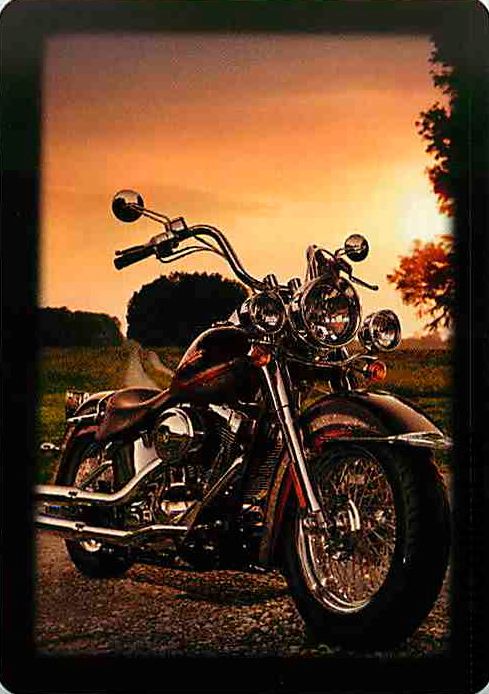 Single Playing Cards Motorcycle Harley Davidson (PS10-60F)