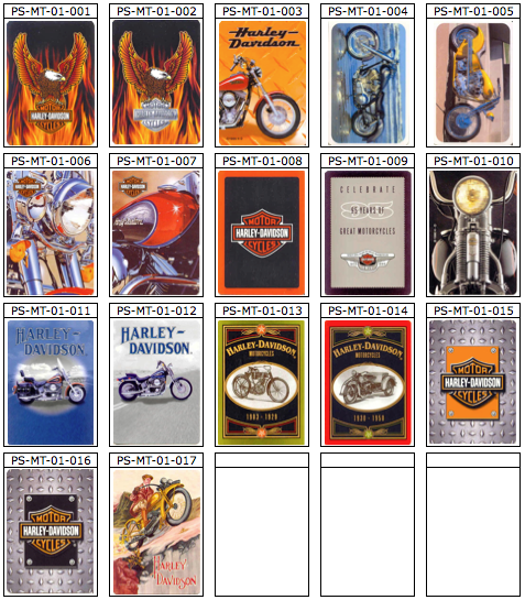 Lot - 17 HARLEY DAVIDSON Single Playing Cards (PS99-02G) - Click Image to Close