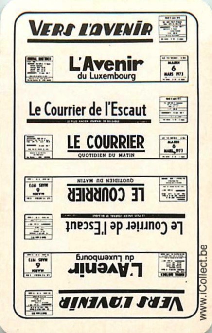Single Swap Playing Cards Newspaper Vers l'Avenir (PS19-53H) - Click Image to Close