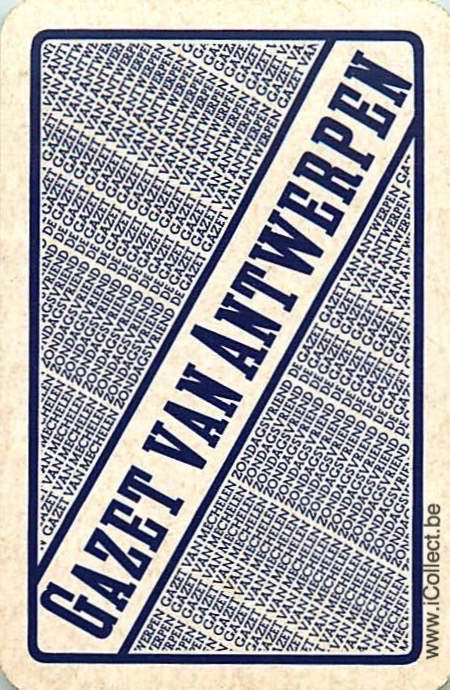 Single Swap Playing Cards News Gazet Van Antwerpen (PS19-55G) - Click Image to Close