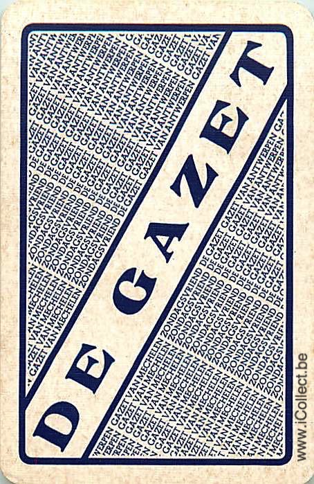 Single Swap Playing Cards News Gazet Van Antwerpen (PS19-55H) - Click Image to Close