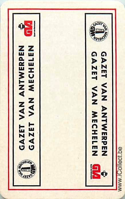 Single Swap Playing Cards News Gazet Van Antwerpen (PS19-55I)