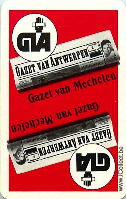 Single Swap Playing Cards News Gazet Van Antwerpen (PS19-56D) - Click Image to Close