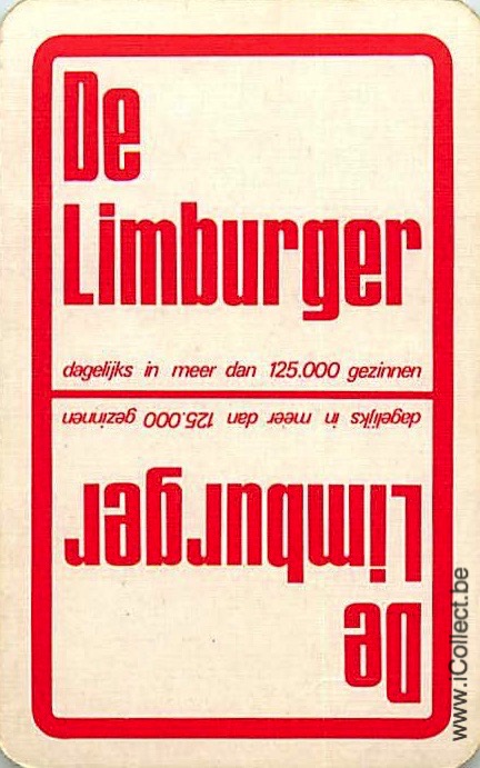 Single Swap Playing Cards Newspaper De Limburger (PS19-05G)