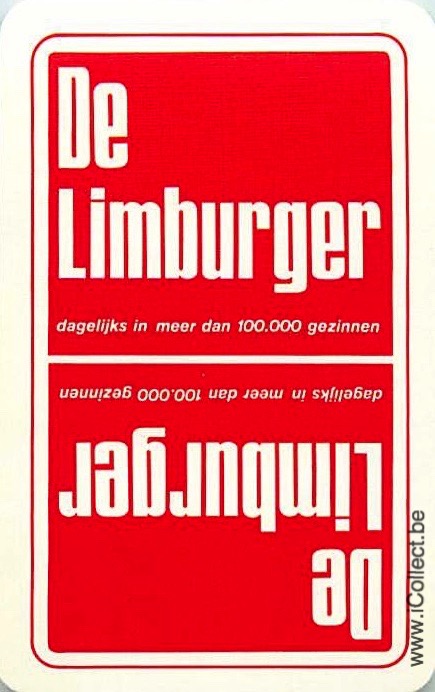 Single Swap Playing Cards Newspaper De Limburger (PS19-33A)