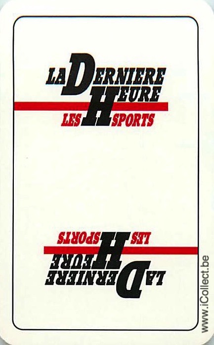 Single Swap Playing Cards Newspaper La Derniere Heure (PS19-44A)