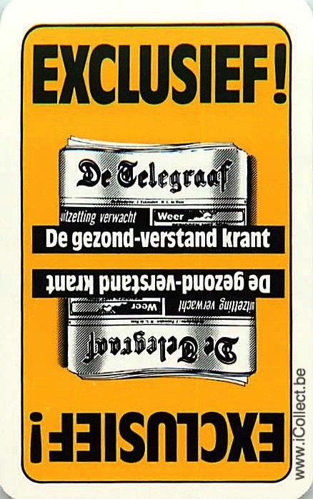 Single Swap Playing Cards Newspaper De Telegraaf (PS19-50B) - Click Image to Close