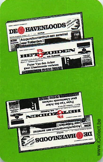 Single Swap Playing Cards Newspaper De Havenloods (PS19-57F)