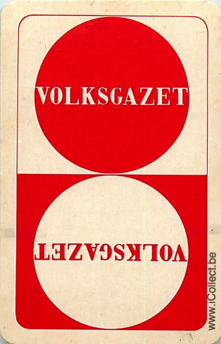 Single Swap Playing Cards Newspaper Volksgazet (PS19-59H)