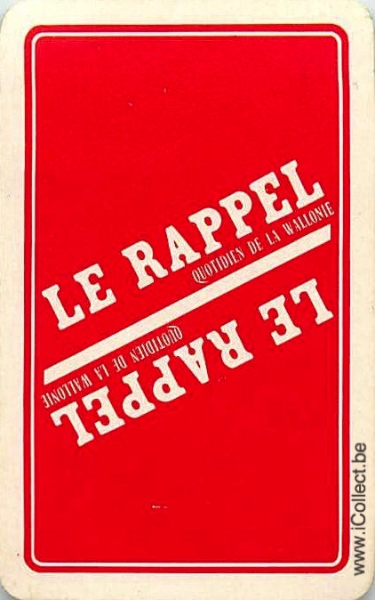 Single Swap Playing Cards Newspaper Le Rappel (PS20-10H)
