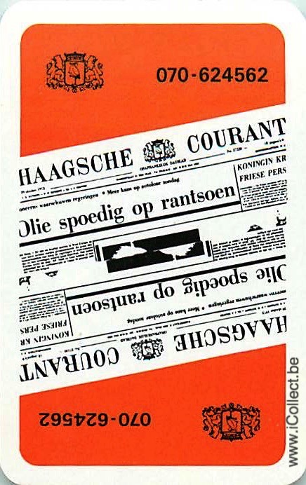 Single Swap Playing Cards Newspaper Haagsche Courant (PS20-26E) - Click Image to Close