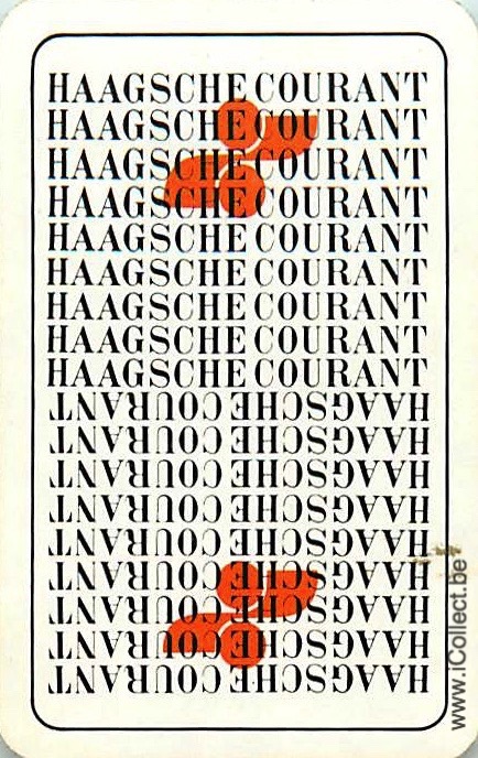 Single Swap Playing Cards Newspaper Haagsche Courant (PS20-13I) - Click Image to Close