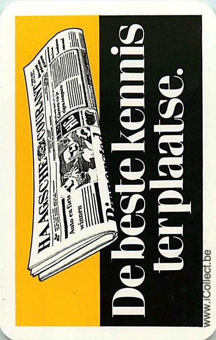 Single Swap Playing Cards Newspaper Haagsche Courant (PS20-14A) - Click Image to Close