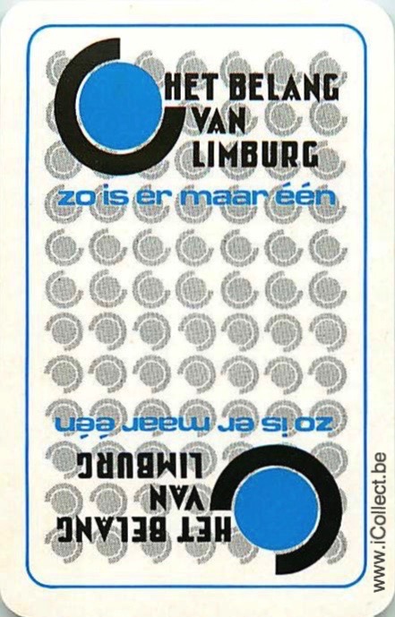 Single Swap Playing Cards Newspaper Het Belang (PS20-15F) - Click Image to Close