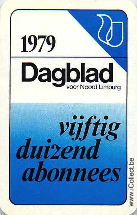 Single Swap Playing Cards Newspaper Dagblad (PS20-15C)