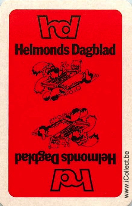 Single Swap Playing Cards Newspaper Helmonds Dagblad (PS20-15D) - Click Image to Close