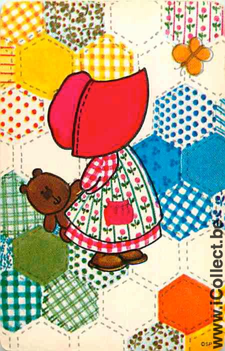 Single Swap Playing Cards People Child Girl with Hat (PS07-03C)