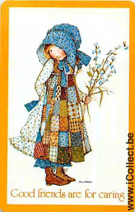 Single Playing Cards People Child Girl with Hat (PS07-04B)