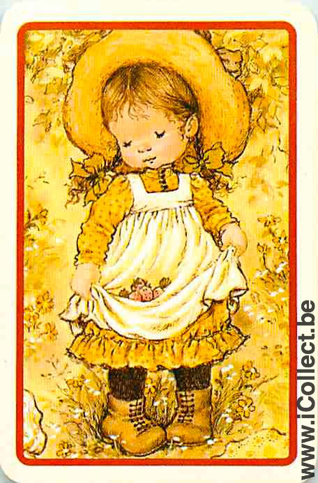 Single Swap Playing Cards Child Girl with Hat (PS07-05C)